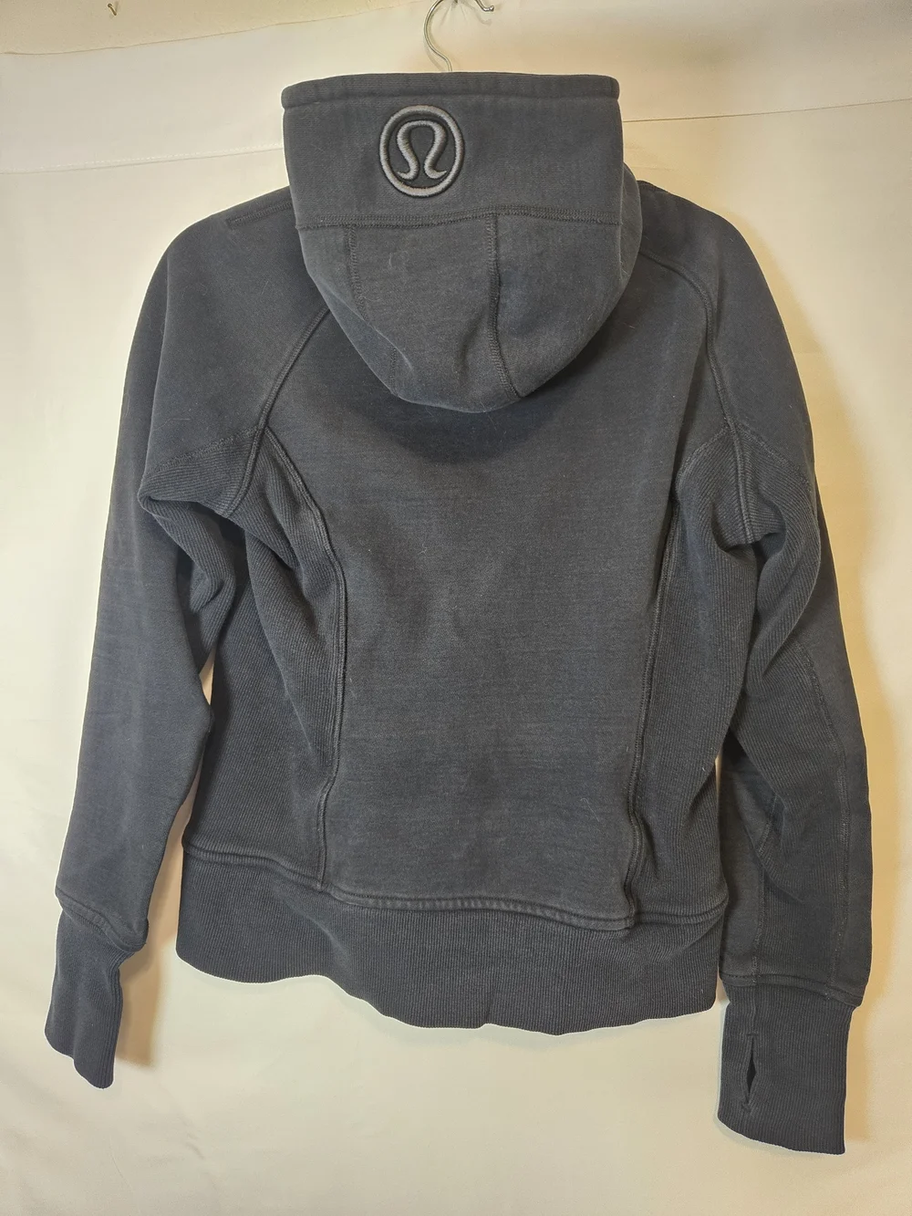 Black Scuba Zip-Up Hoodie with Hood Yoga Workout